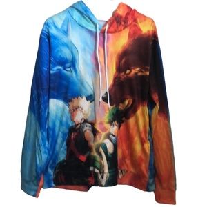 Anime wolf hoodie- size M/ NWOT!! Naruto